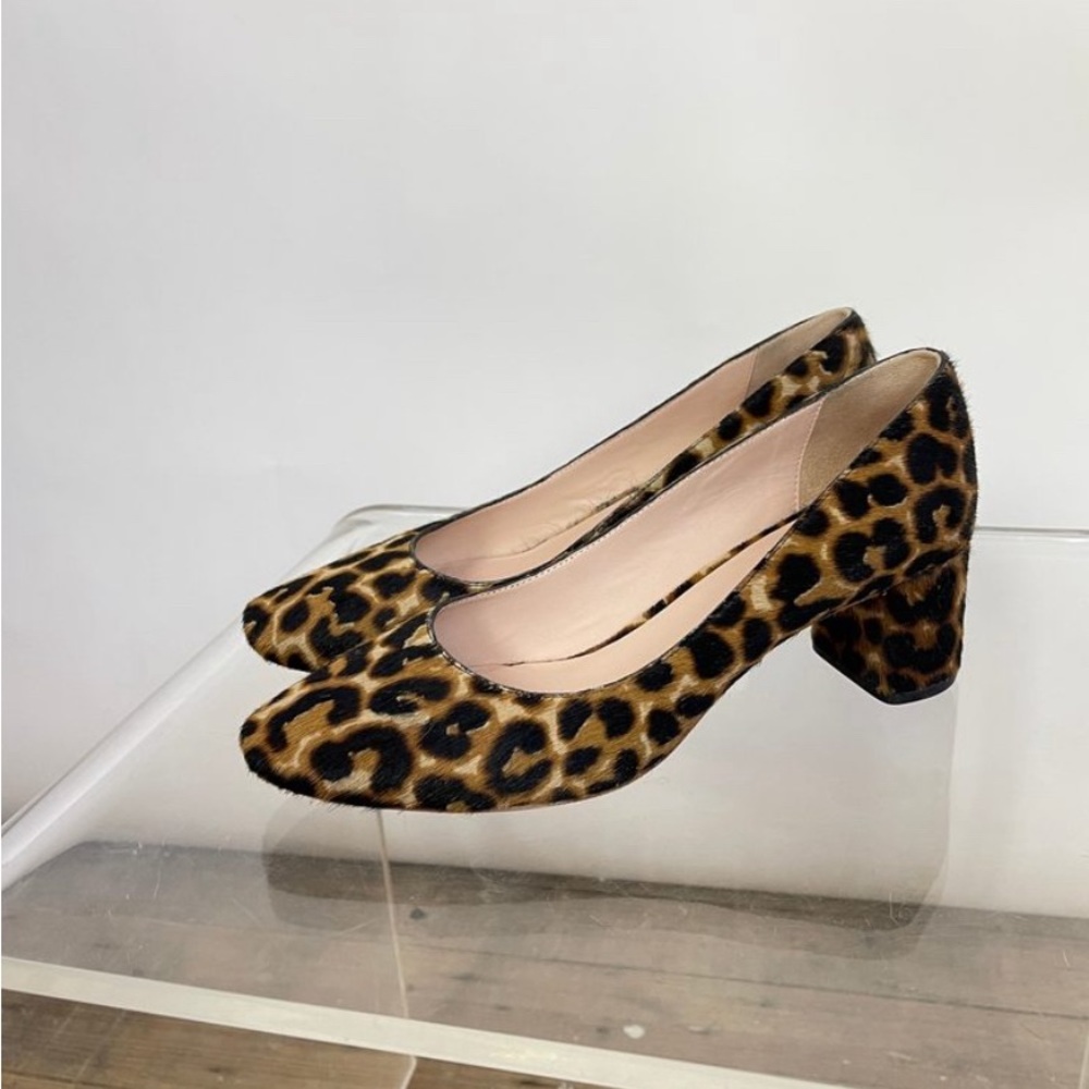 Loeffler Randall Leopard Print Block Heel - image 1